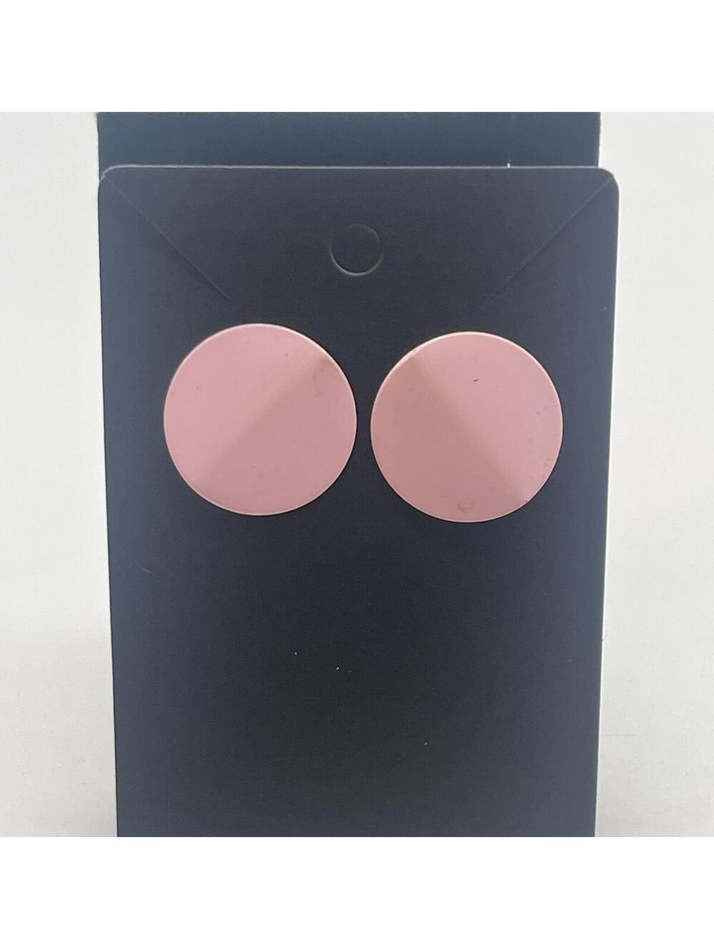 Round Pink Stud Earrings Giving 90s Vibes